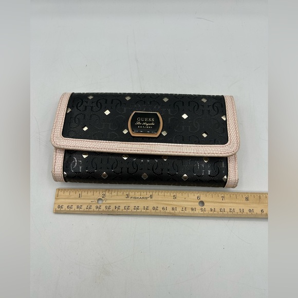 Guess G-Logo Wallet & Keychain/Purse  charm Black/Pale Pink - Picture 6 of 9